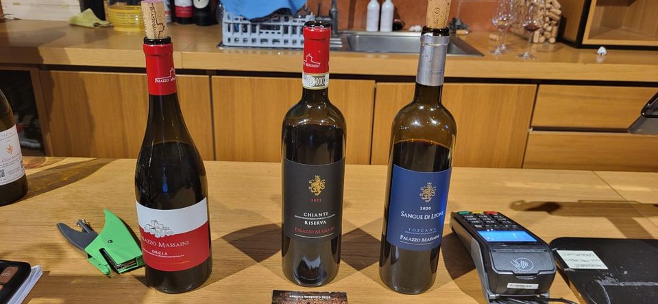 Three Palazzo Massaini red wines