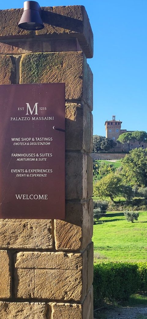 The Palazzo Massaini entrance sign