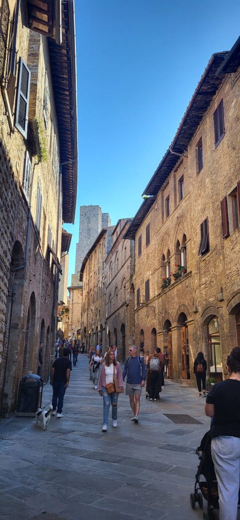 The main street of San Gimignano
